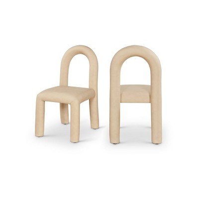 Meridian Furniture,Amari Vegan Leather Dining Chair, Set of 2
