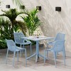 WestinTrends Playa 31.5" Square Plastic Outdoor Patio Dining Table for 4 - 2 of 4
