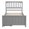 Twim Size Wood Platform Bed with Two Drawers - 3 of 4