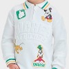 Toddler Boys' Disney Mickey Mouse Collar Quarter Zip Fleece Pullover Top - Off-White - image 2 of 4