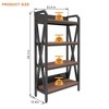 QingMoon 4-Tier Storage Shelf, Utility Organizer Rack with X Designed Metal Support and Adjustable Shelf, Load Capacity 240 lbs for Pantry and Closet - 3 of 4