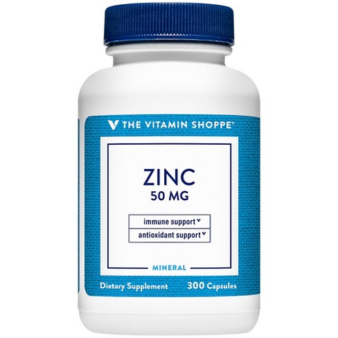 The Vitamin Shoppe Zinc - 50mg Per Serving (300 Capsules) : Target