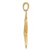 Black Bow Jewelry 14k Yellow Gold 25mm Diamond Cut Starfish Pendant - 2 of 4