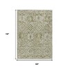 Fern Green And Beige Floral Medallion Washable Indoor Outdoor Area Rug - 3 of 4