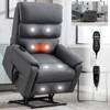 TiramisuBest Up to 350 LBS Chenille Power Lift Recliner Chair, Heavy Duty Motion Mechanism with 8-Point Vibration Massage and Lumbar Heating - 2 of 4