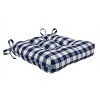 Kate Aurora Set of 2 Country Farmhouse Plaid Stain/Water Resistant Chair Cushions - 2 of 3