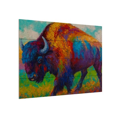 Trademark Fine Art -Marion Rose 'Prairie Muse' Wood Slat Art