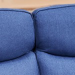 blue cushion/gray wicker