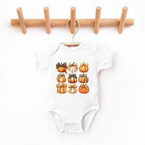 The Juniper Shop Coquette Fall Pumpkin Chart Baby Bodysuit - 1 of 3