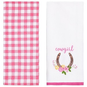 The Lakeside Collection Set of 2 Cowgirl Themed Kitchen Towels - 1 of 2
