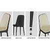 Vynxaria 9-Piece Expandable Dining Set - Rectangular MDF Table (U-Legs, 2-8 Seats) and 8 PU Cushioned Chairs, 10-15min Easy Assembly - 4 of 4