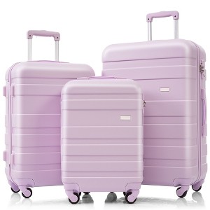 Sapphtopaz 3pcs Hardshell Luggage Sets ABS Suitcase Hardside Luggage Carry On Suitcase, Spinner Wheels, TSA Lock (20" 24" 28") - 1 of 4