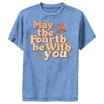 Boy's Star Wars Retro Darth Vader May the Fourth Be With You Performance Tee