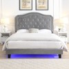 Upholstered Platform Bed Frame ,Wood Slat Support, Easy Assembly - 2 of 4