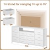 12-Drawer Dresser with Charging Station & LED Lights, Fabric Chest of Drawers with Sturdy Metal Frame, For Bedroom, Closet, Entryway - 2 of 4