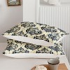 Bohemian Baroque style quilt set, elegant floral quilt set, classic European exotic bedding, three-piece set,QUEEN,Beige. - 4 of 4