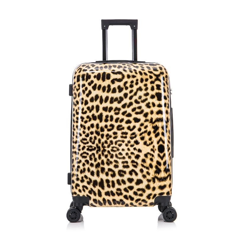 InUSA PRINTS Lightweight Hardside Medium Checked Spinner Suitcase - Cheetah, 3 of 17