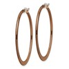 Chisel Stainless Steel Polished Brown IP-plated 43mm Diameter Tapered Hoop Earrings - 3 of 4