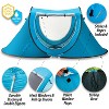 Zone Tech Instant pop Up Beach Tent Canopy - Portable Sun Shade Shelter 2-3 person Easy Set Up Canopy Tent with Carry Bag for Outdoor Activities - 3 of 4