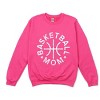 Simply Sage Market Basketball Mom Distressed Sweatshirt - S - Raspberry - 2 of 4