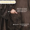 Catalonia Adult Wearable Fleece Blanket Snuggie, Super Soft Cozy Mink Micro Plush Wrap Throws Blanket Robe, Gift for Woman Man - 4 of 4