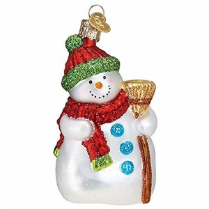 Old World Christmas Glass Blown Christmas Ornament, Snowman with Broom (With OWC Gift Box) - 1 of 4