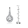 Guili Drop Earrings in Gold, Rose & Rhodium Plated Sterling Silver with CZ and Halo Accents – Timeless Elegance in a Sleek, Radiant Design - 3 of 4