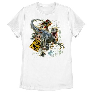 Women's Jurassic World: Dominion Velociraptor Here Comes the Attack T-Shirt - 1 of 4