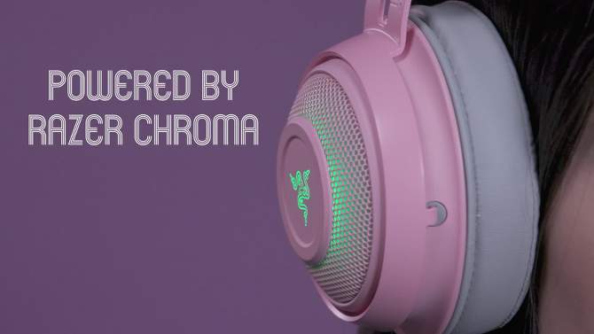 Razer Kraken Kitty Chroma Quartz Gaming Headset, 2 of 8, play video