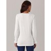 Seta T Women's V Neck Long Sleeve Smocked Cuff Casual Fall Winter Fashion T-Shirt - 4 of 4