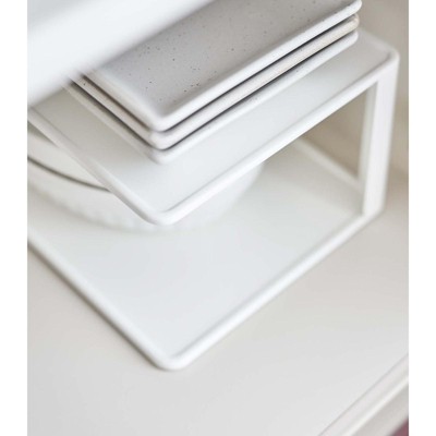 Black Steel Two-Tier Kitchen Cabinet Organizer