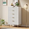 Acekool 5 Drawer Dresser, 48" Tall Modern Fluted Chest, Deep Wide Storage Organizer for Bedroom, Living Room, Hallway, Kids Room - 3 of 4