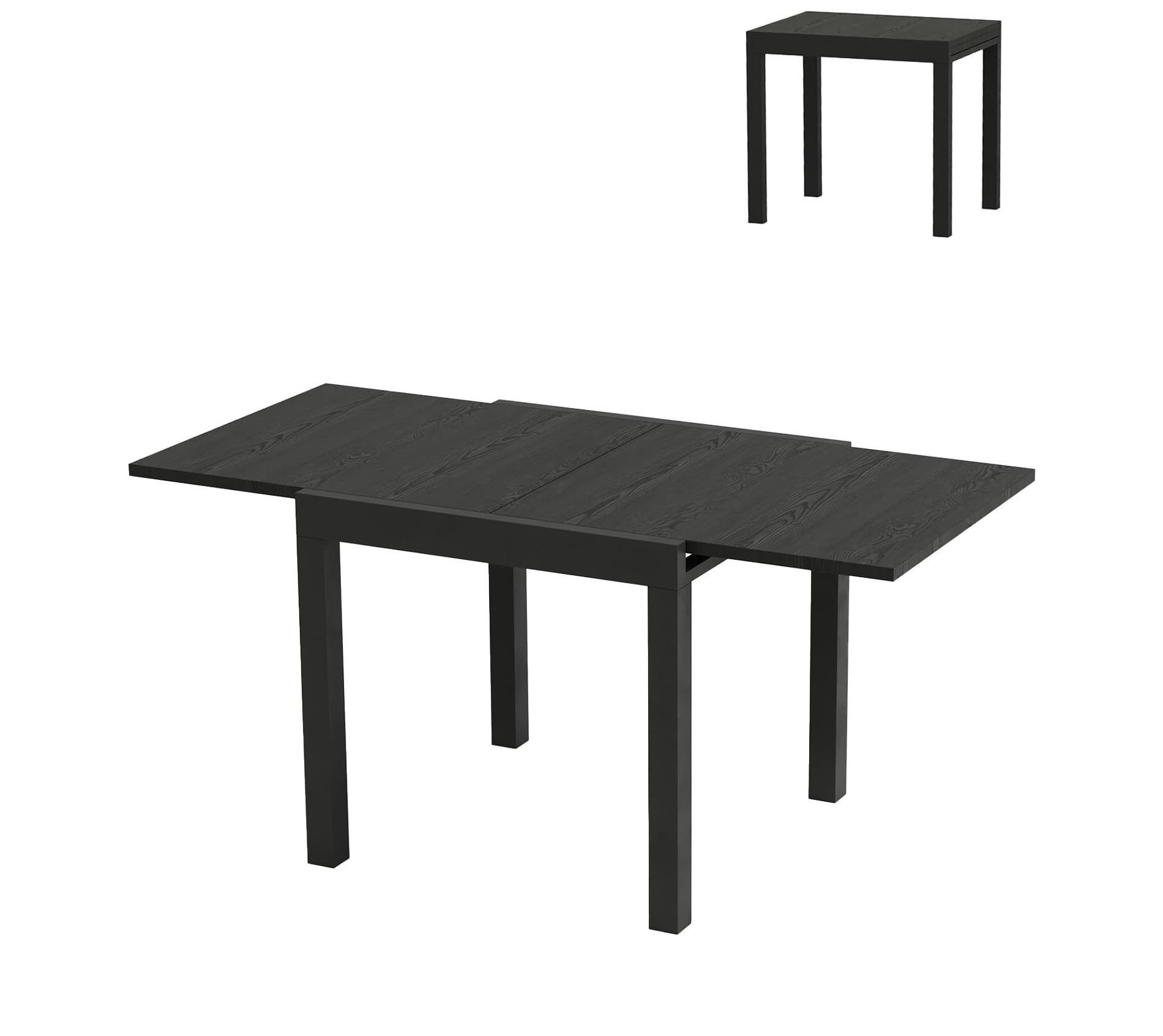 Extentable Outdoor Dining Table Set for 4-6 Persons, 31.5-63 inch Expandable Patio Table, Rectangular Aluminum Frame, Woodgrain Tabletop