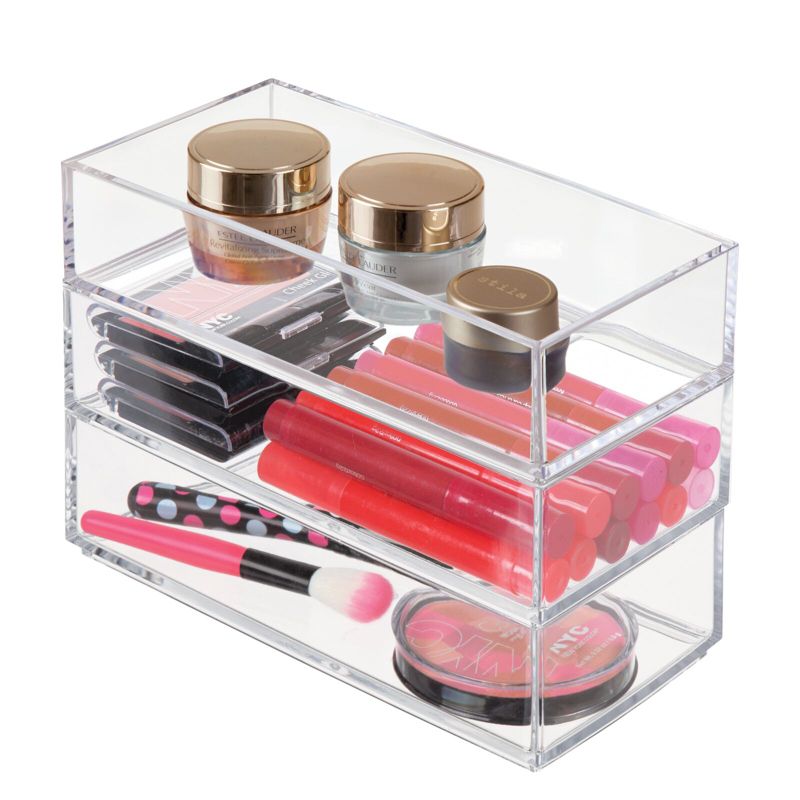 mDesign Plastic Makeup Vanity Drawer Organizer Tray, 6 Pack, 4 of 8