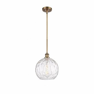 Athens Water Glass - 1 Light Mini Pendant In Industrial Style-13 Inches Tall and 10 Inches Wide - 1 of 1