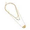 SOHI Women's California Gold The Curve Chainlink Multi-Layer Necklace - 2 of 4