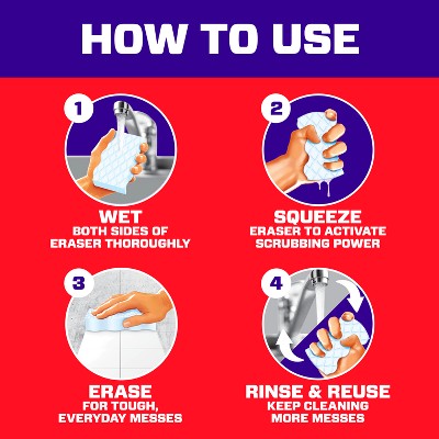 Mr. Clean Unscented Magic Eraser Whole Home Extra Durable Multi-Purpose Cleaner - 4ct
