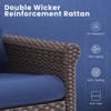 Buenhomino 5-Piece Outdoor Set – Sofa, 2 Single Chairs, 2 Ottomans & Table, Handwoven Wicker, Weather-Resistant Cushions for Patio - 4 of 4