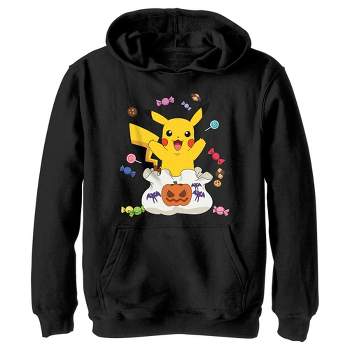 Boy's Pokemon Halloween Pikachu Candy Bag Pull Over Hoodie