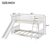 NicBex Bunk Bed with Convertible Slide,Wood Bunk Beds with Ladder and Guardrail,Bunk Bed Frame for Kids,Box Spring Not Required - 3 of 4