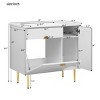 Modern Bathroom Vanity with Resin Sink and Drop-Down Door, Compact Bathroom Storage Cabinet with Sink-The Pop Home - 4 of 4