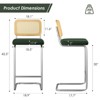 Bencmate Dining Chairs, Counter Height Bar Stools Set of 2, Upholstered Velvet Barstools, 30 inch, Green, 17.7"*18.9"*42.5" - 2 of 4