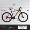 Infurnic Bicycles Mountain Bike Adult Aluminum Frame Shock Absorbing front Fork Bike 21-speed, Black and Orange, 56.3*7.88*28.35 - 2 of 4