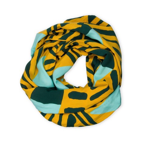 Wndr Ln Printed Travel Built-in Target Scarf With : Pocket Zipper