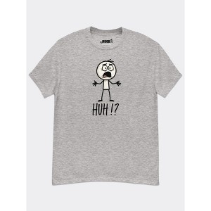 MyMoodTee HUH!? – Funny Graphic Print Expression T-Shirt – Everyday Wear Cotton Casual Crewneck Tee - 1 of 4