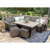 Leisure Made Walton 7pc Wicker Sectional in Gray Fabric - 2 of 4