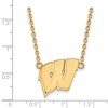 Black Bow Jewelry 10k Yellow Gold Wisconsin Badgers NCAA Necklace 18 Inch - 2 of 4