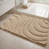 Unique Bargains 2Pcs Bathroom Floor Non-Slip Geometry Absorbent Washable Mat Soft Bath Mats - 2 of 4