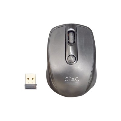 Ciao Tech Rubberized Smooth Feel Plug & Play Wireless Mouse