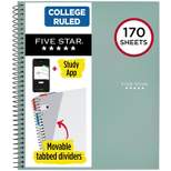 Five Star 170 Sheets College Ruled Notebook Feature Rich Sage